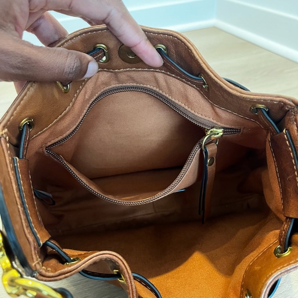 Frye Leather Crossbody Drawstring Purse - Picture 6 of 11